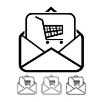 email och mail icon vector