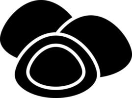 Mochi Glyph Symbol Lebensmittelvektor vektor