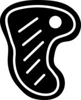 Beefsteak Glyphe Symbol Lebensmittelvektor vektor