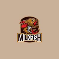 Milchfisch-Logo-Design vektor