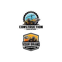 uppsättning av traktor - grävlastare logotyp