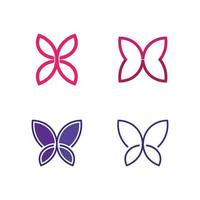 Schmetterling und Schönheit konzeptionelle einfache, farbenfrohe Ikone. Logo. Vektor-Illustration vektor