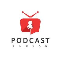 designmall för podcastkanal eller radiologotyp vektor