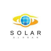 Logo-Designvorlage für Solarenergie vektor