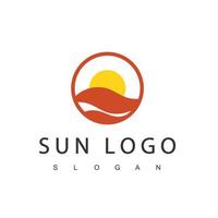 Sonne-Logo-Design-Vorlage, abstrakte kreative Sonne-Symbol vektor