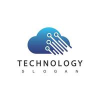 Cloud-Daten und Server-Logo-Design-Vorlage vektor