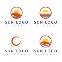 Sonne-Logo-Design-Vorlage, abstrakte kreative Sonne-Symbol vektor