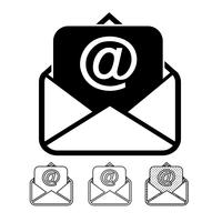 email och mail icon vector