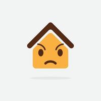 Haus-Vektor-Symbol. Haus-Emoji. lustige Hausikone. vektor