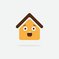 Haus-Vektor-Symbol. Haus-Emoji. lustige Hausikone. vektor