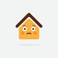 Haus-Vektor-Symbol. Haus-Emoji. lustige Hausikone. vektor