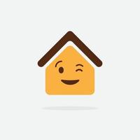 hus vektor ikon. hus emoji. rolig hus ikon.