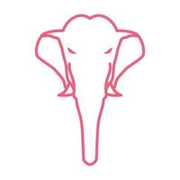 Linien Kopf Tier Elefant Logo Symbol Vektor Icon Illustration Grafikdesign