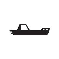 Silhouette Schnellboot Fracht Logo Design Vektorgrafik Symbol Symbol Illustration kreative Idee vektor