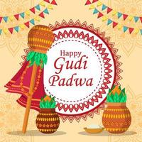 Gudi Padwa-Konzept vektor