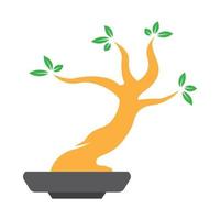 färgglada växt trädgård bonsai logotyp symbol vektor ikon illustration grafisk design