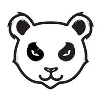 tierkopf cartoon niedlichen panda cool logo design vektor symbol symbol grafik illustration