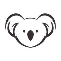 Kopf Tier niedlich Koala Logo Symbol Vektor Icon Illustration Grafikdesign