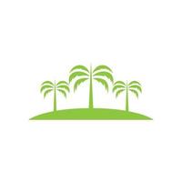 grüne Kokospalmen-Gruppe Logo-Design, Vektorgrafik Symbol Symbol Illustration kreative Idee vektor