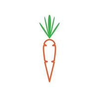 Linie buntes Gemüse Karotten-Logo-Design, Vektorgrafik Symbol Symbol Illustration kreative Idee vektor