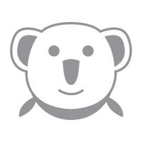 Tierkopf Koala Lächeln Logo Symbol Vektor Icon Illustration Grafikdesign