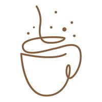 durchgehende linien kaffeetasse logo symbol vektor symbol illustration grafikdesign