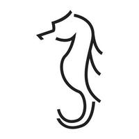 Linien modernes Seepferdchen Logo Symbol Vektor Icon Illustration Grafikdesign