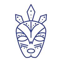 unik kultur tribal mask logotyp symbol vektor ikon illustration grafisk design