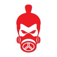 Mann cool mit Rauchmaske Logo Symbol Vektor Icon Illustration Grafikdesign