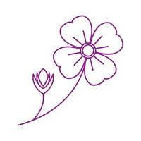 linjer geranium blomma logotyp symbol vektor ikon illustration grafisk design