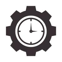 Uhr mit Zahnradservices Logo Symbol Vektor Icon Illustration Grafikdesign