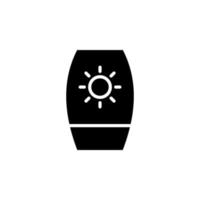 Sonnencreme, Sonnencreme, Lotion, Sommer solide Symbol Vektor Illustration Logo Vorlage. für viele Zwecke geeignet.