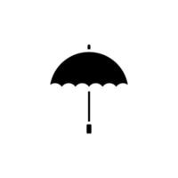 Regenschirm, Wetter, Schutz solide Symbol Vektor Illustration Logo Vorlage. für viele Zwecke geeignet.