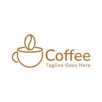 Kaffeebohne Tasse Logo-Design vektor