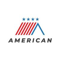 amerikanisches Dach-Logo-Design vektor