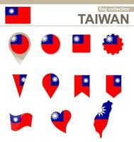 taiwan flag samling vektor