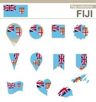 fiji flaggsamling vektor