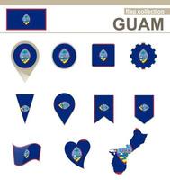Guam-Flaggen-Sammlung vektor