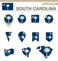 Sammlung von South Carolina-Flaggen vektor