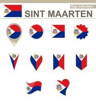 sint maartens flagga samling vektor