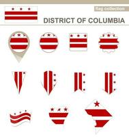 distriktet columbia flagga samling vektor
