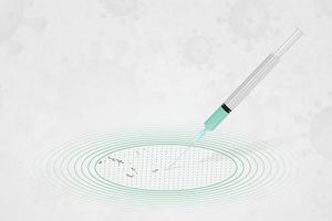 samoa-impfungskonzept, impfstoffinjektion in karte von samoa. impfstoff und impfung gegen coronavirus, covid-19. vektor
