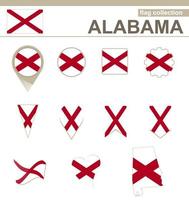 alabama flaggsamling vektor