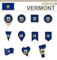 Vermont-Flaggen-Sammlung vektor