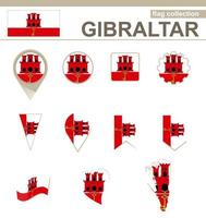 Gibraltar-Flaggen-Sammlung vektor