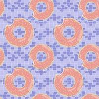 nahtloses muster mit donutförmigen aufblasbaren matratzen für poolparty, stoffhintergrund und banner vektor