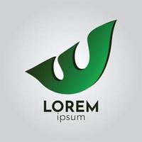 grüne Natur Vektor einzigartiges Logo-Design