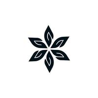 bokstaven g logotyp. mandala blomma logotyp. snöflinga siluett logotypdesign vektor