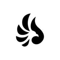 abstrakt siluett phoenix logotyp. eagle silhouette logotyp design. eagle drop logotyp vektor
