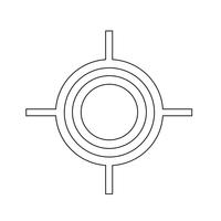 Kartenzeiger GPS-Symbol vektor